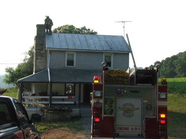 The furnace malfunctioned in this house and filled it with smoke; Byerly Road....6/25/05